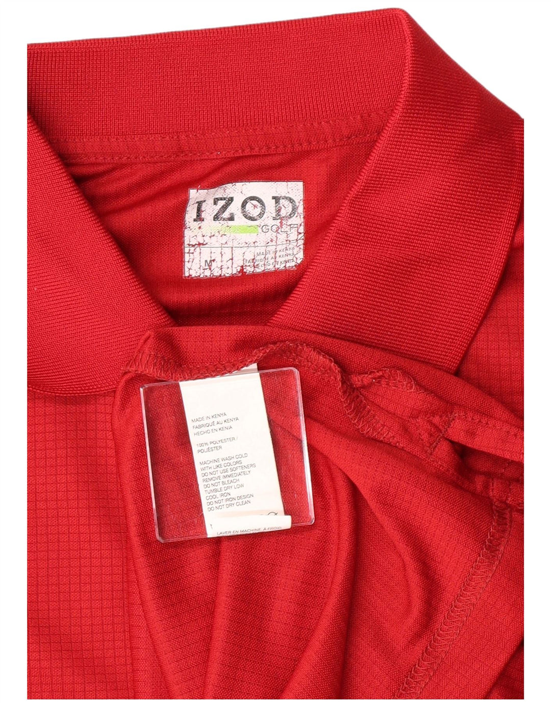 Polo da golf da uomo Izod in poliestere rosso medio