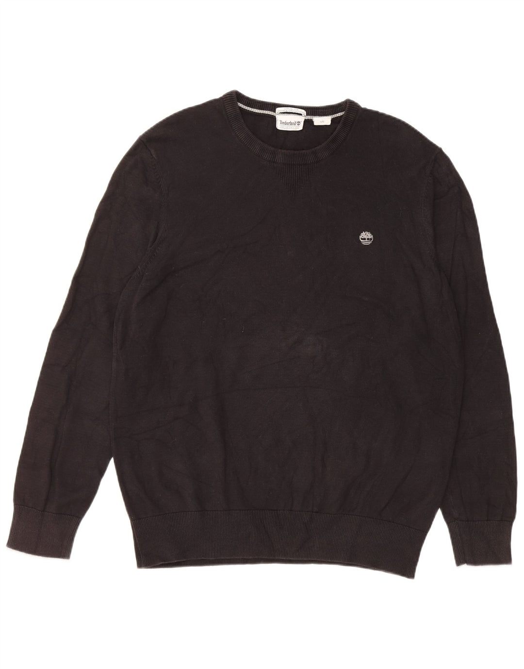 Maglione maglione girocollo da uomo Timberland grande cotone nero