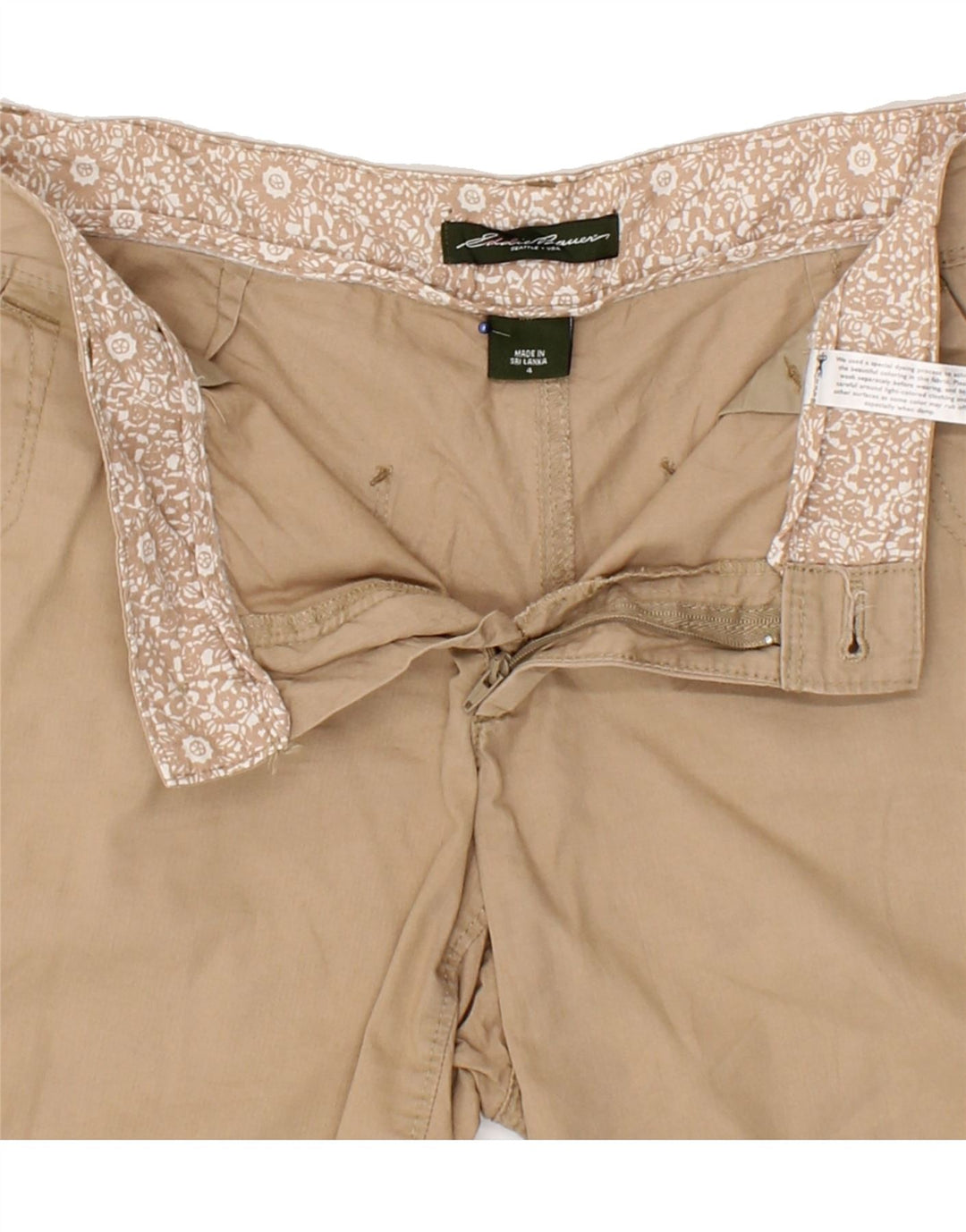 EDDIE BAUER Womens Chino Shorts US 4 Small W27 Beige Cotton Vintage Eddie Bauer and Second-Hand Eddie Bauer from Messina Hembry 
