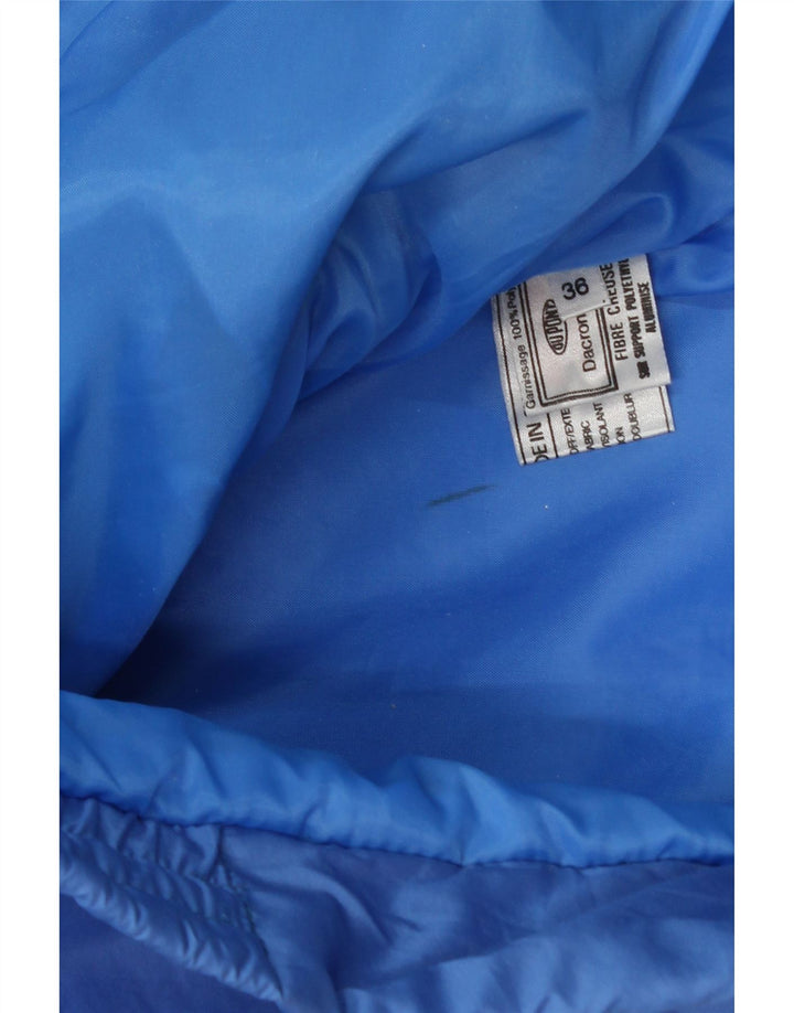 Giacca imbottita con cappuccio da uomo VINTAGE UK 36 Small Blu Colourblock in poliammide