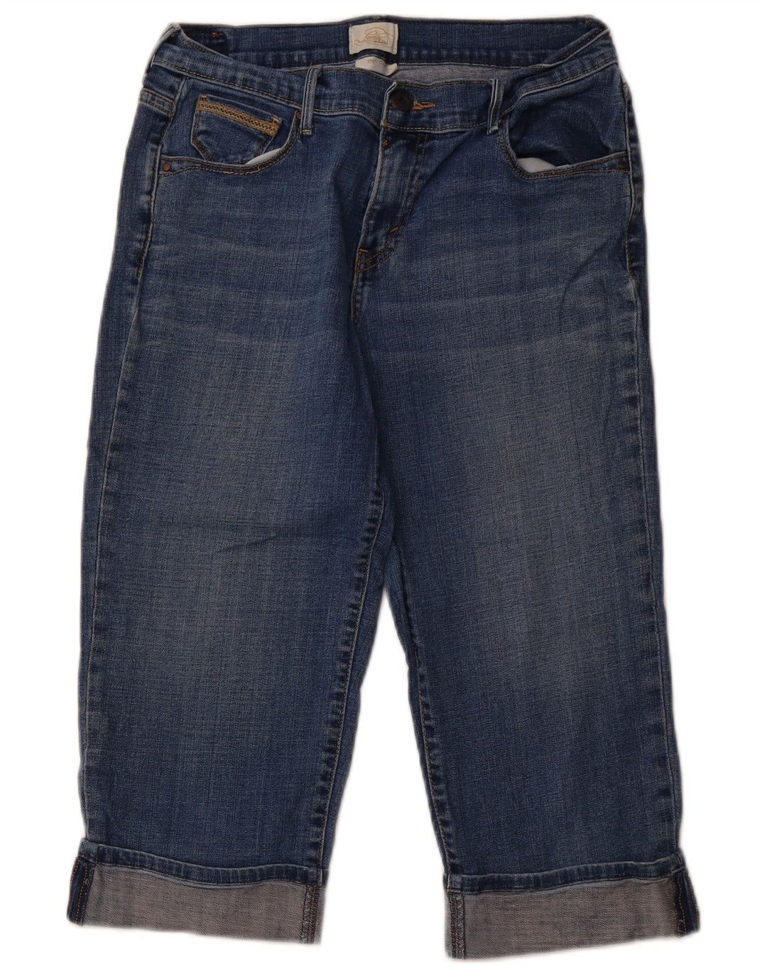 LEVI'S Donna 515 Capri Jeans US 8 Medio W28 L19 Cotone Blu
