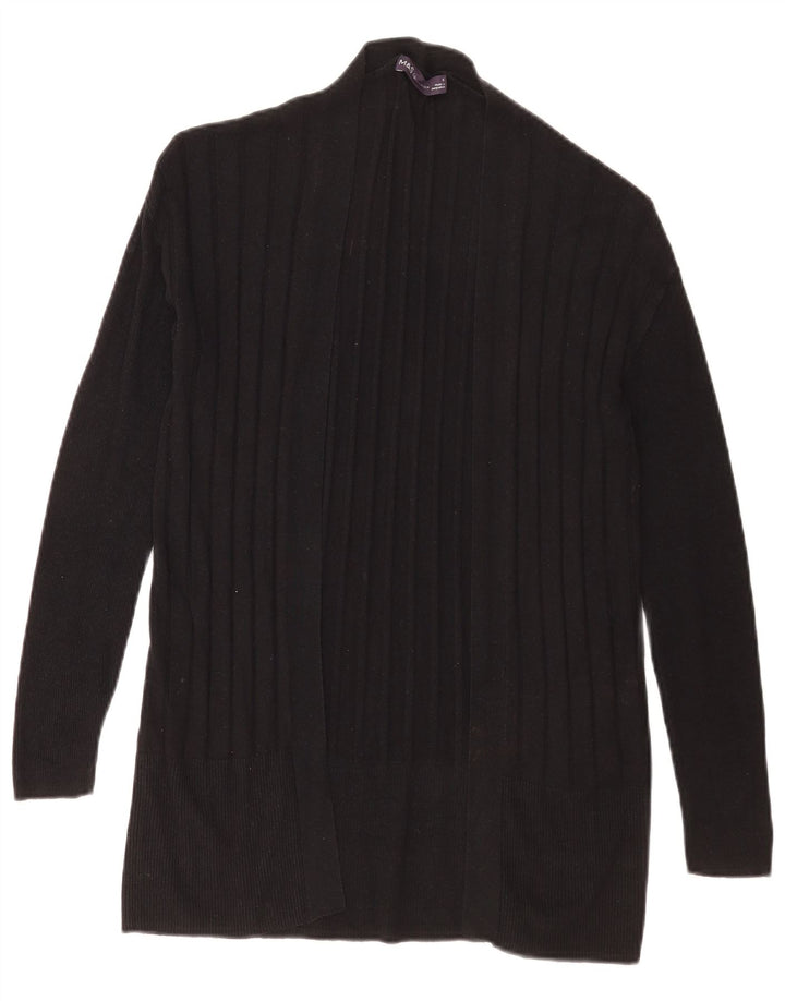 Maglione cardigan aperto da donna Marks & Spencer UK 10 piccolo a righe nere