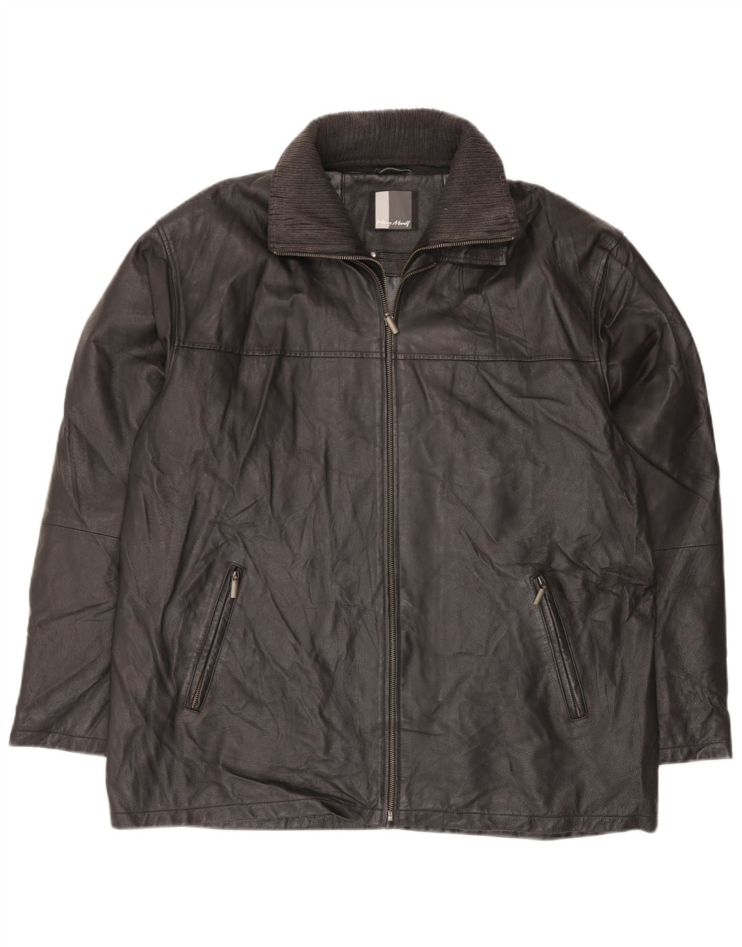 Giacca in pelle da uomo HENRY MORELL UK 42 XL Pelle nera