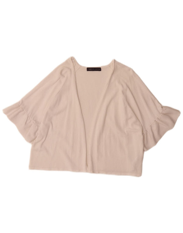Marks & Spencer Womens Crop Open Bolero Top UK 16 Large White Viscose