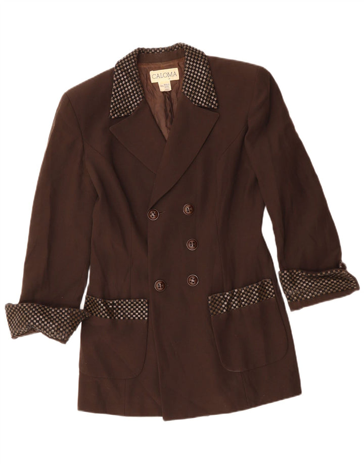 Giacca blazer lunga da donna Caloma IT 44 Marrone medio geometrico