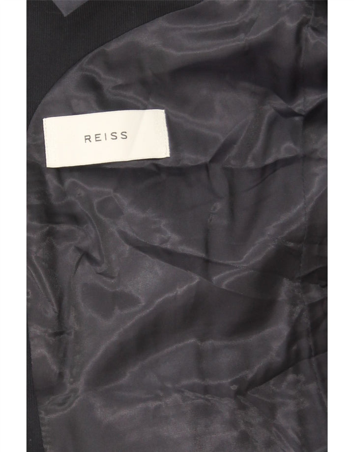 Giacca blazer da uomo a 2 bottoni Reiss UK 38 media lana blu navy
