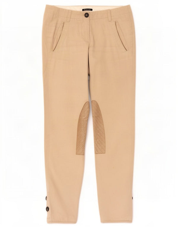 Pantaloni chino da donna Massimo Dutti EU 36 XS W26 L28 Beige Colourblock