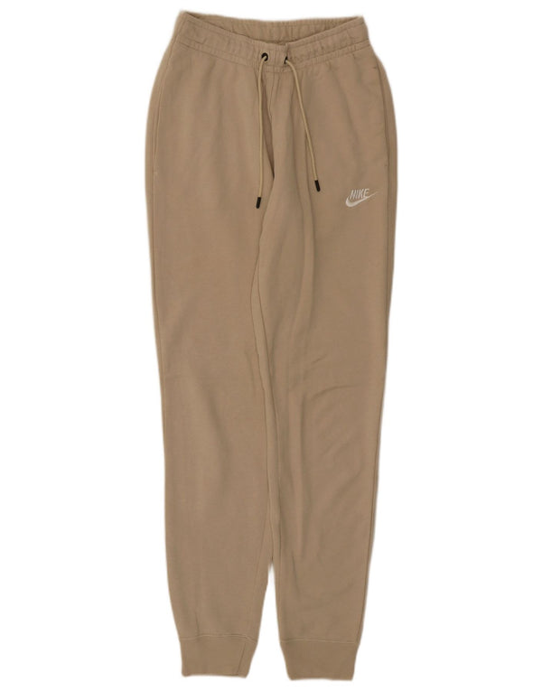 Pantaloni della tuta da donna Nike Joggers UK 6 XS Beige Cotton