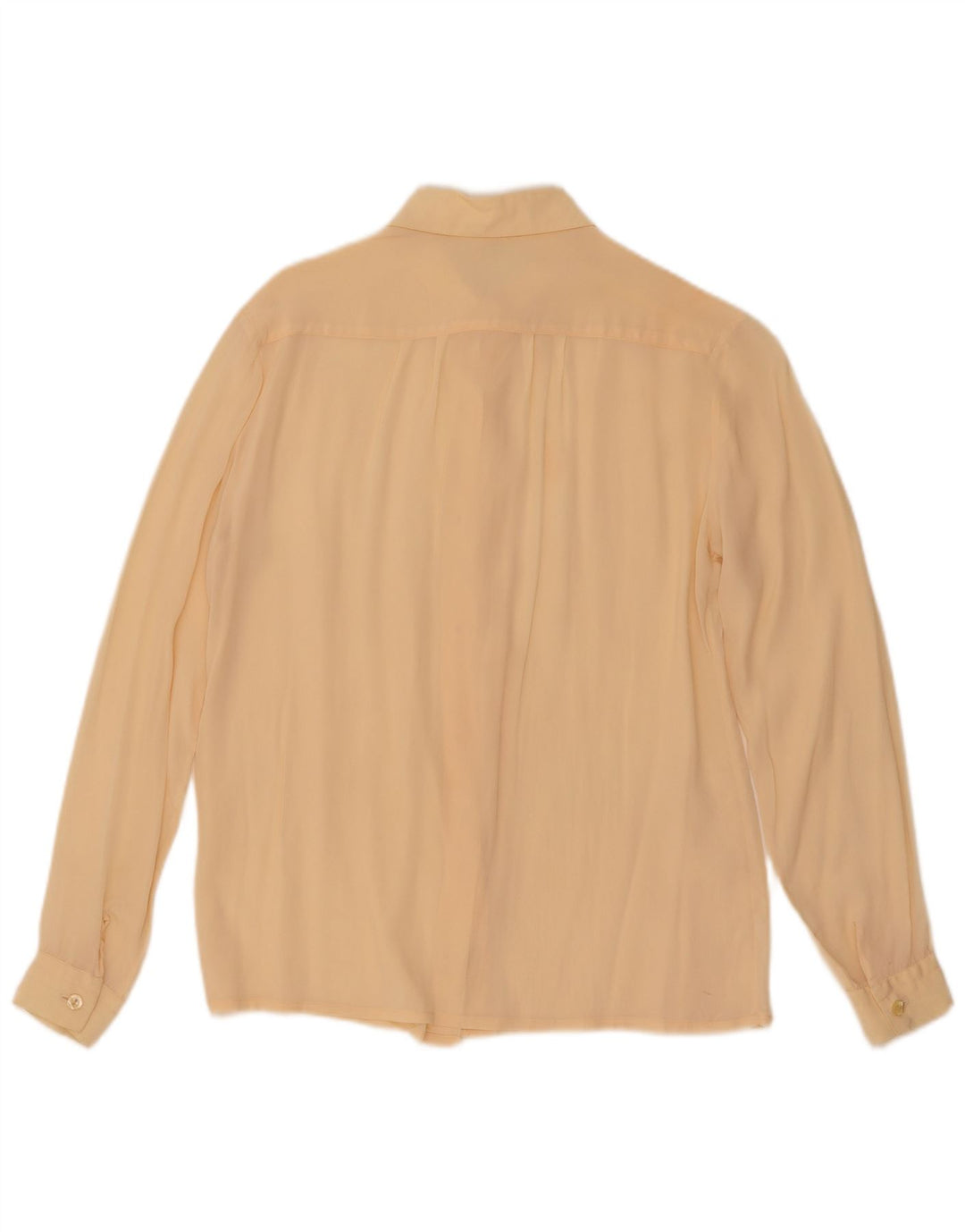 Camicetta camicia vintage da donna UK 16 grande beige