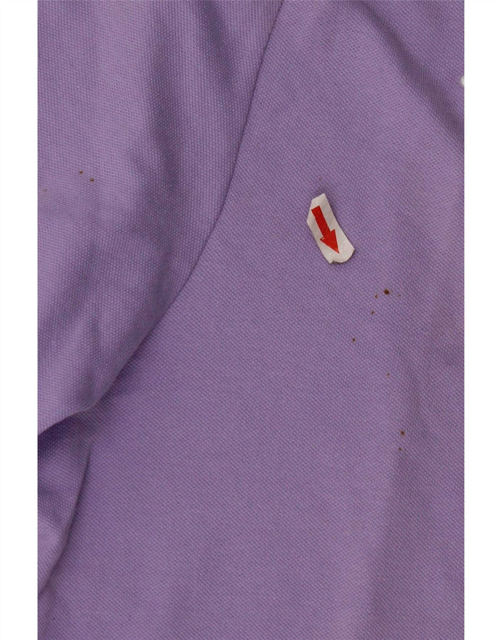 Polo Kappa da uomo in cotone viola medio