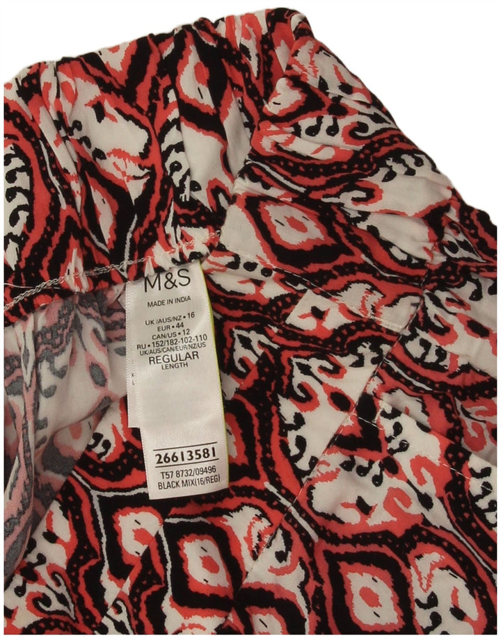 Pantaloni corti da donna Marks & Spencer UK 16 Large W34 L24 multicolore