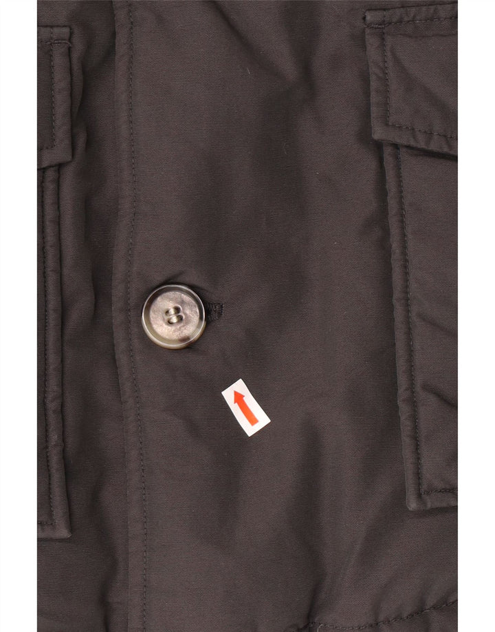 Cappotto imbottito con cappuccio per ragazzi WOOLRICH 9-10 anni in cotone nero