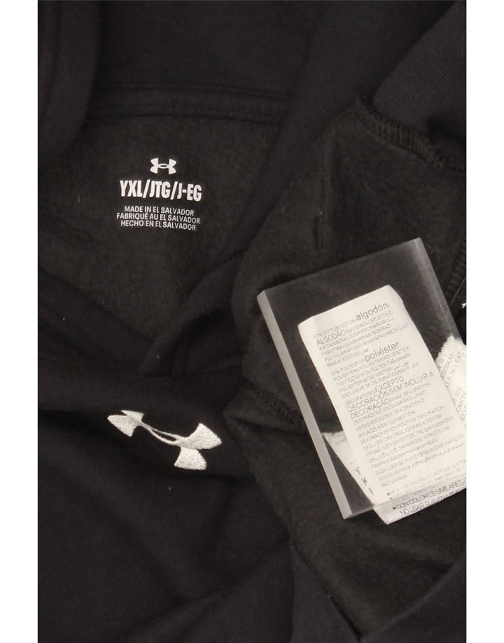 Felpa con cappuccio da bambino UNDER ARMOUR 13-14 anni XL in cotone nero