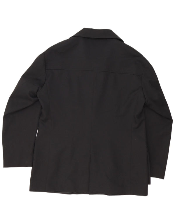 GEORGE MILLER Giacca blazer da uomo a 4 bottoni UK 42 XL Poliestere nero