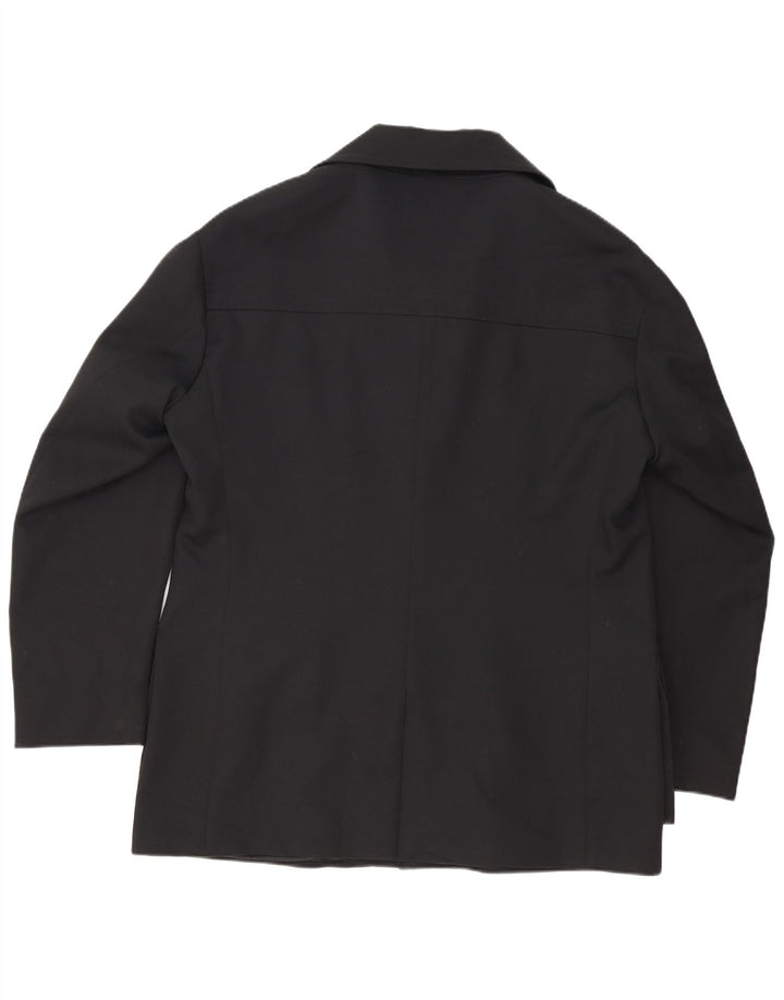 GEORGE MILLER Giacca blazer da uomo a 4 bottoni UK 42 XL Poliestere nero
