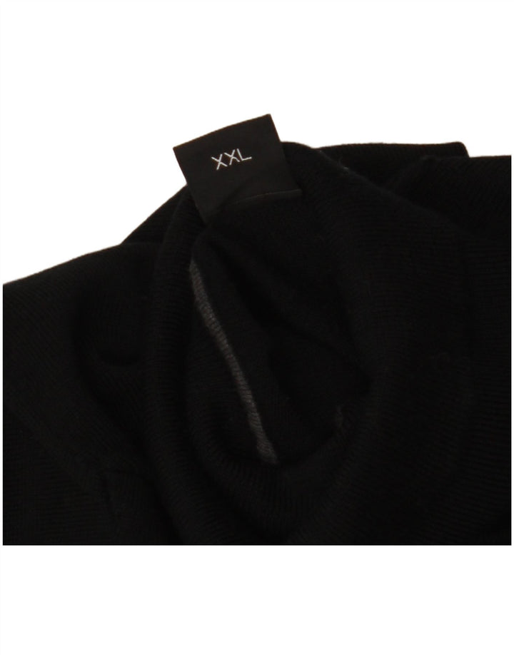 Maglione maglione a collo alto da uomo Hugo Boss 2XL lana nera
