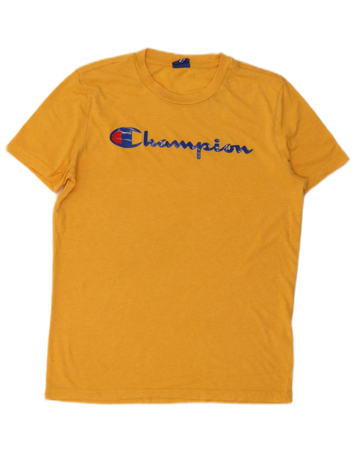 T-shirt grafica da uomo Champion Top piccola gialla