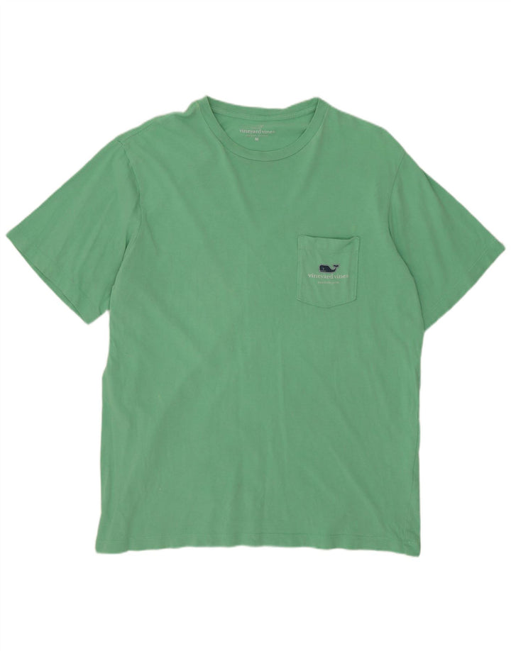 VINEYARD VINES T-shirt grafica da uomo Top in cotone turchese medio