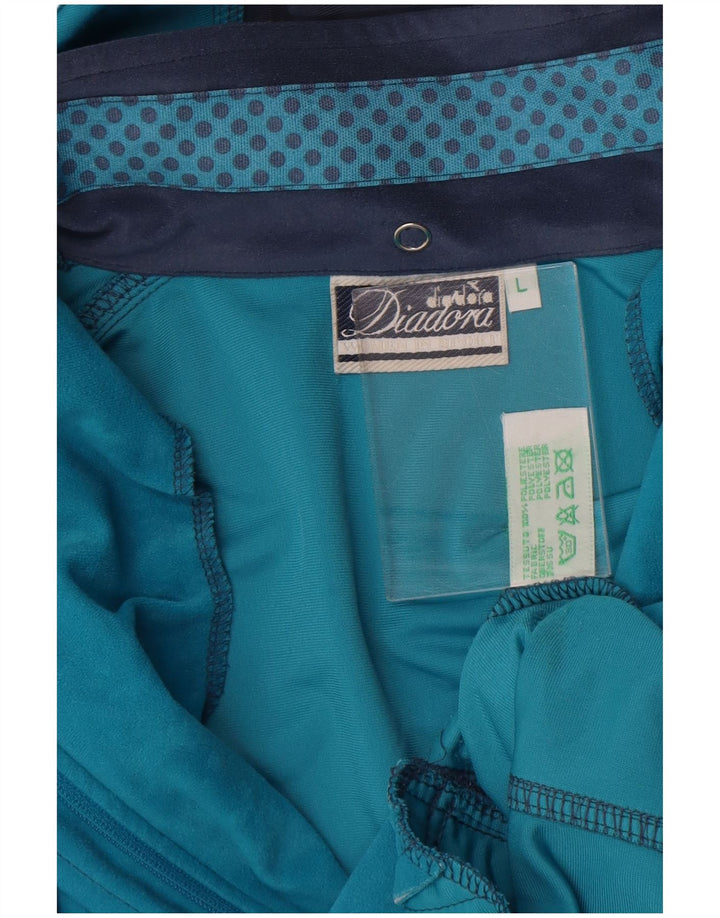 Giacca da ginnastica con cappuccio da donna Diadora UK 16 Large Blu