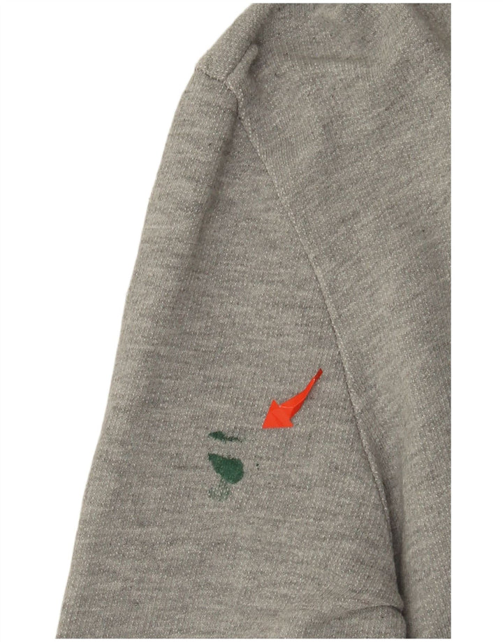 Maglione con cappuccio e zip da donna LOTTO UK 14 grande cotone grigio