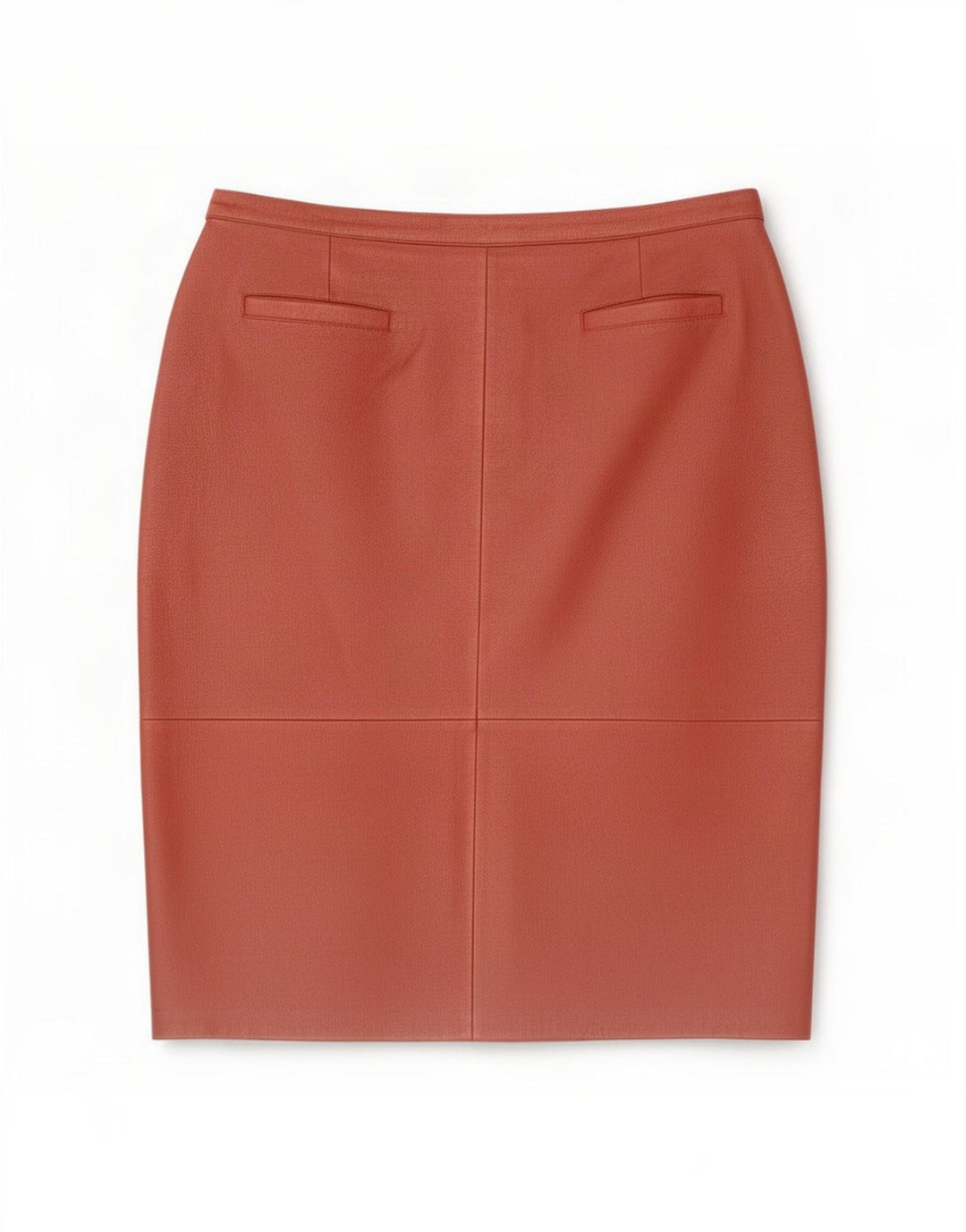 Gonna in pelle vintage da donna W34 grande rossa