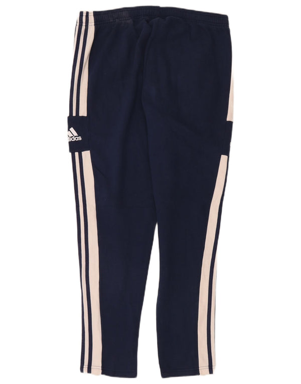 Pantaloni da tuta grafica da uomo Adidas Large in cotone blu navy