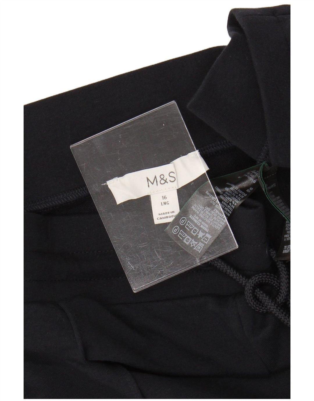 Pantaloni da tuta da donna Marks & Spencer UK 16 Large in cotone blu navy