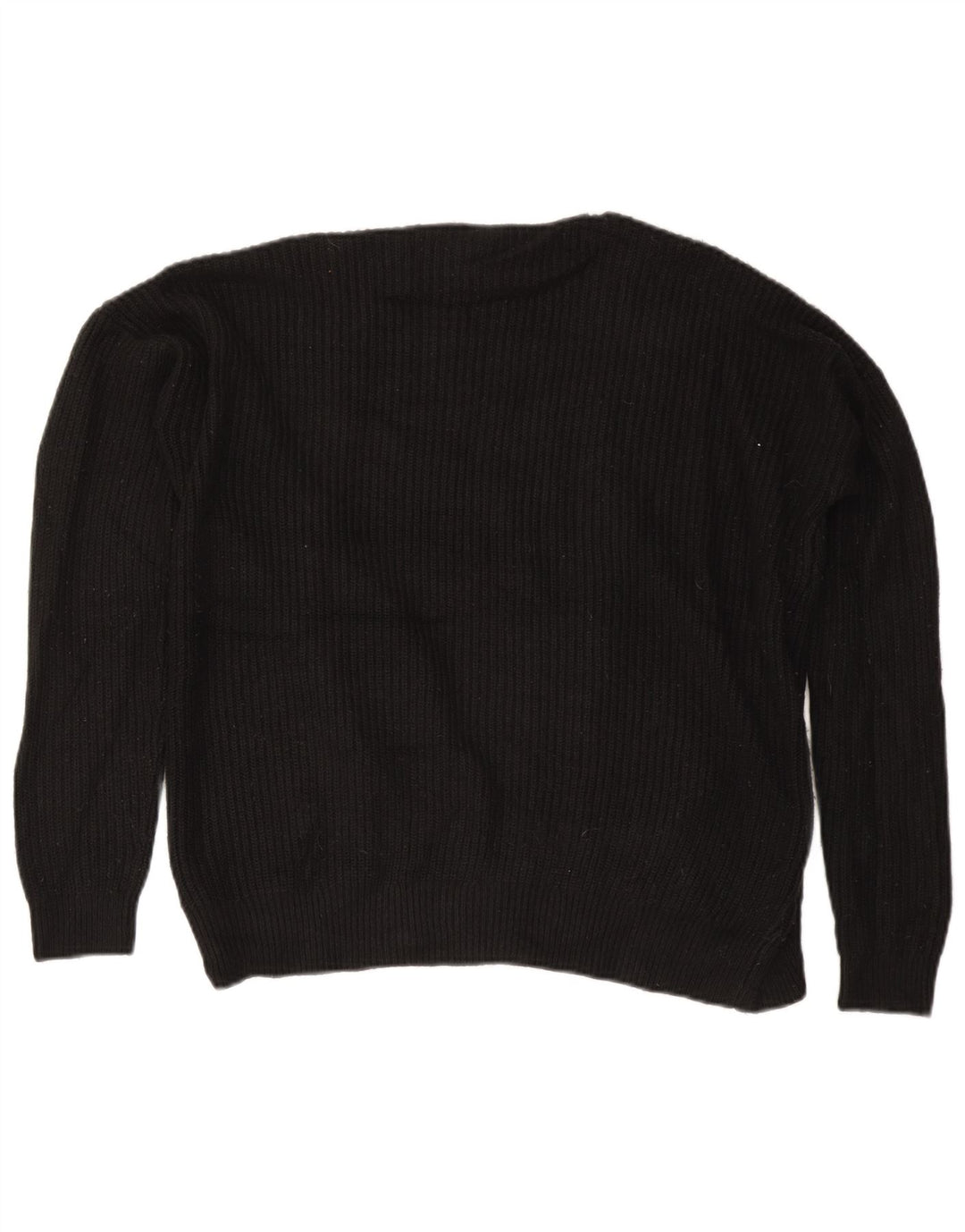 MOSSIMO Maglione cardigan aperto oversize da donna UK 14 Acrilico nero medio