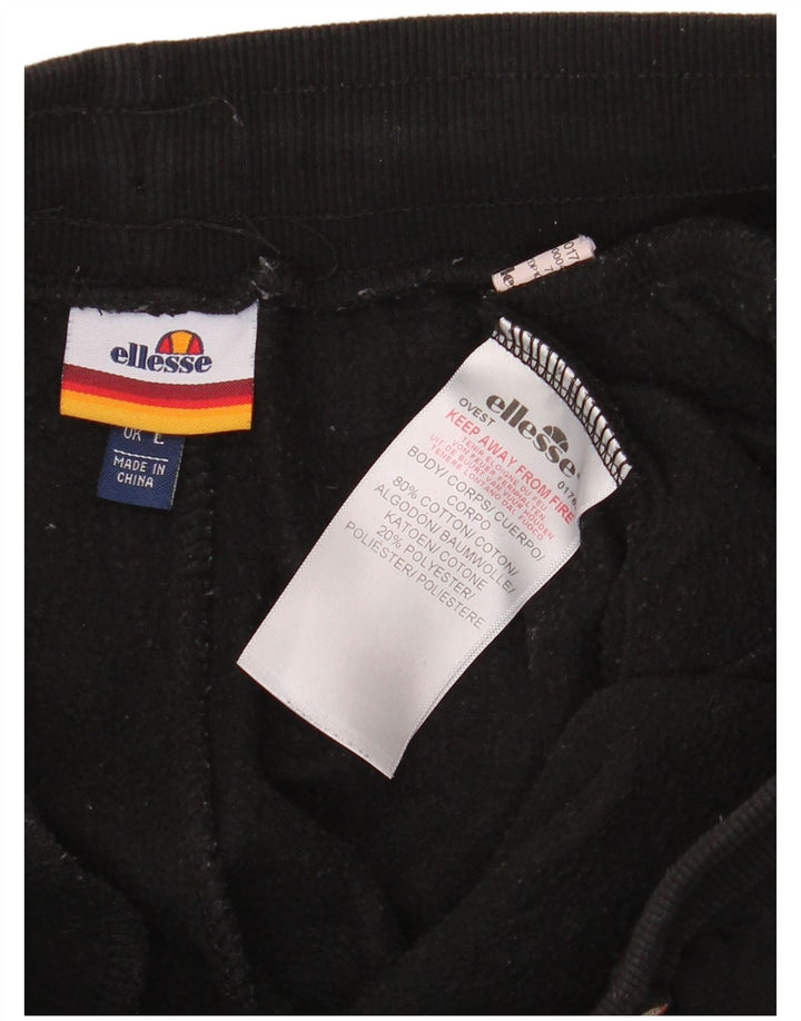 ELLESSE Pantaloni da tuta da uomo Joggers grandi in cotone nero