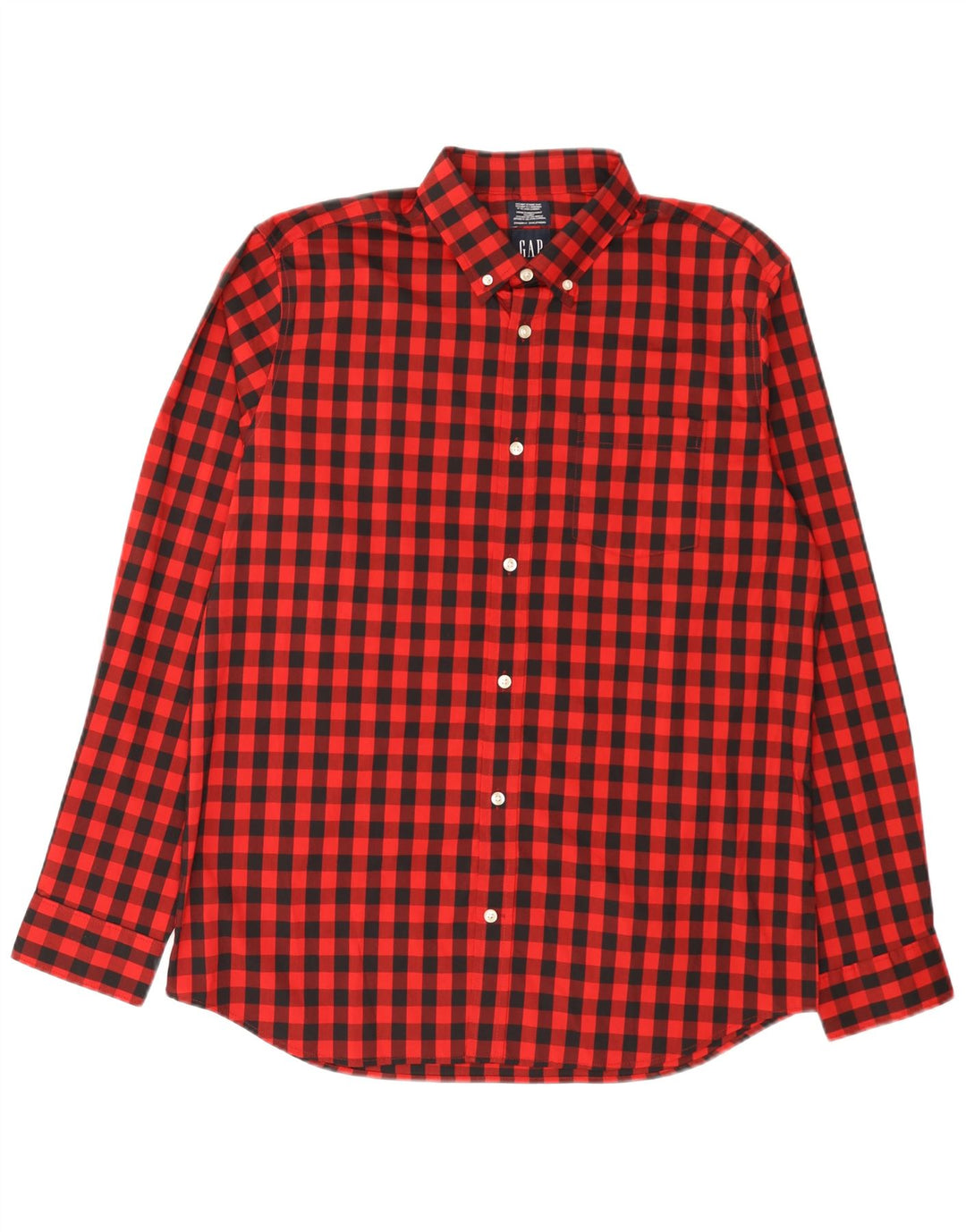 Camicia da uomo Gap Large in cotone a quadretti rossi