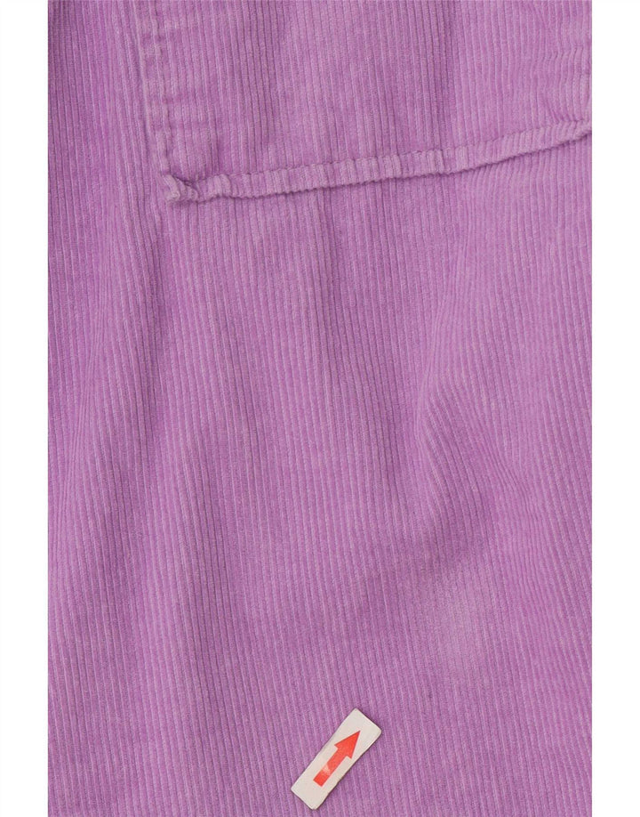 Giacca da donna oversize in velluto a coste Zara UK 16 grande cotone viola