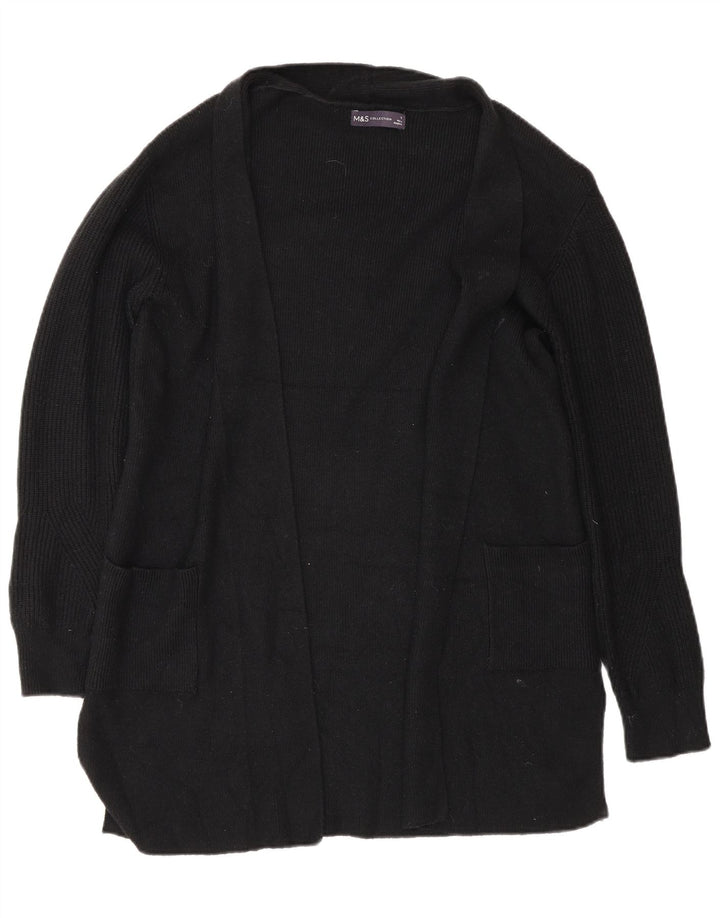 Maglione cardigan lungo da donna Marks & Spencer UK 10 piccolo nero