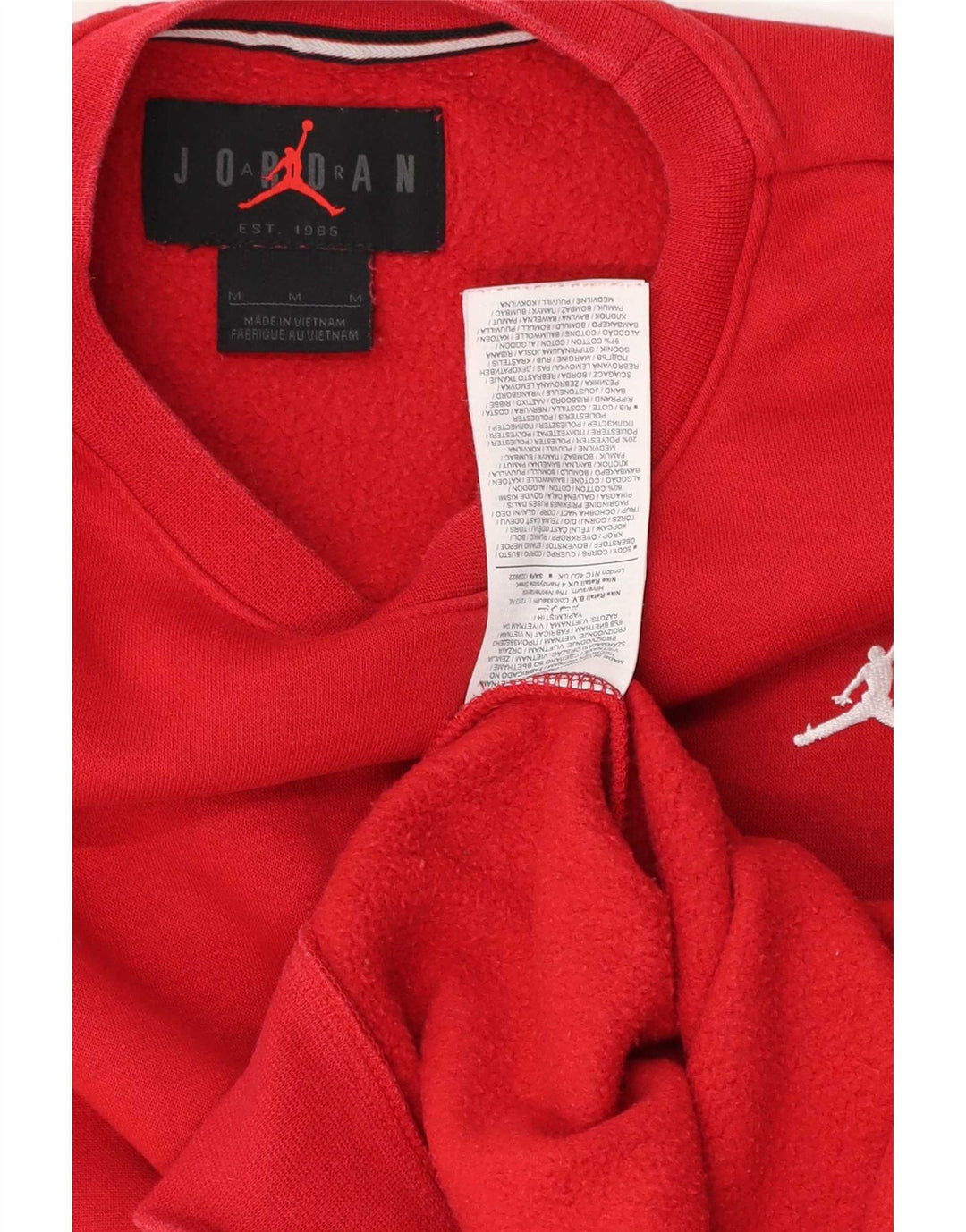 Felpa Jordan Uomo Maglione Medio Rosso Cotone