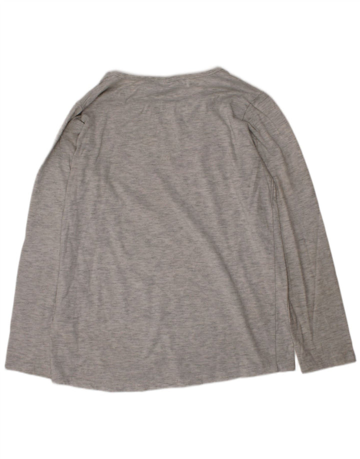 Maglia grafica da bambina Puma manica lunga 10-11 anni in cotone grigio medio