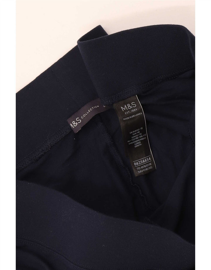 Leggings da donna Marks & Spencer UK 18 XL viscosa blu navy