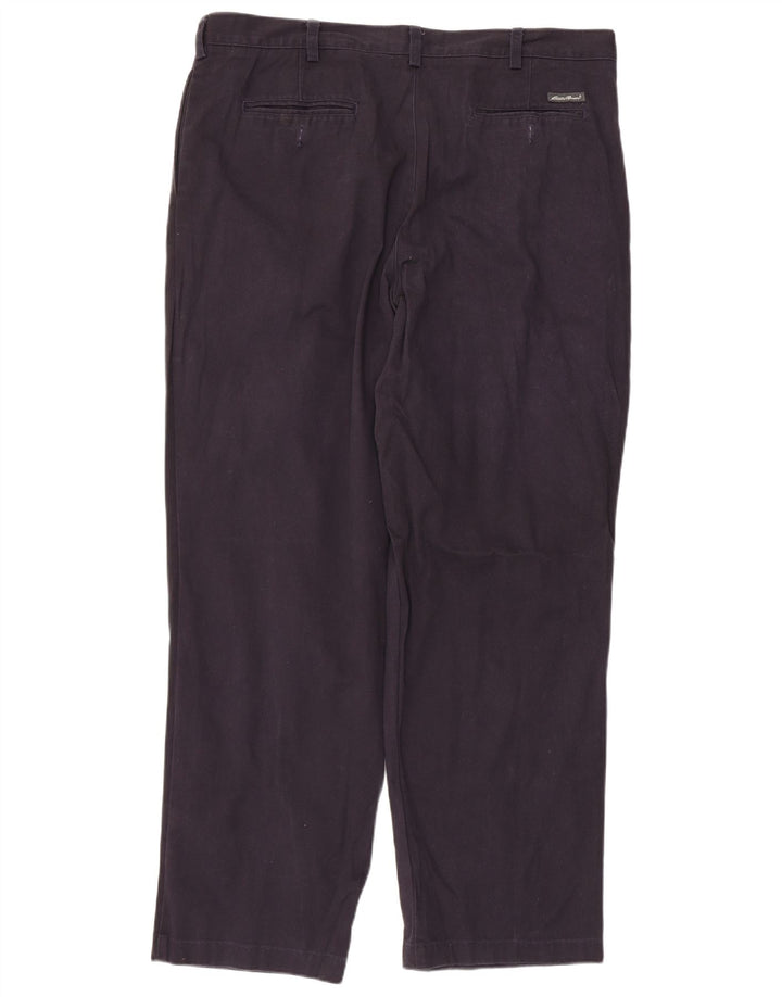 EDDIE BAUER Pantaloni chino con pegging da uomo dalla vestibilità rilassata W40 L32 Blu navy
