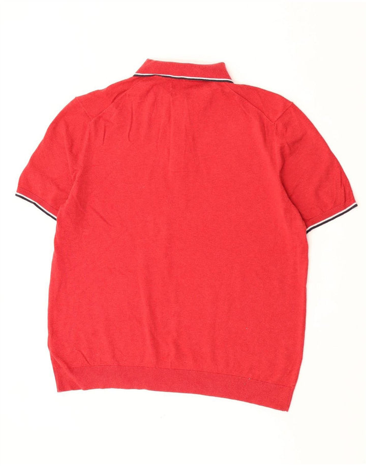 Marks & Spencer Maglione da uomo con collo alto a righe rosse grandi