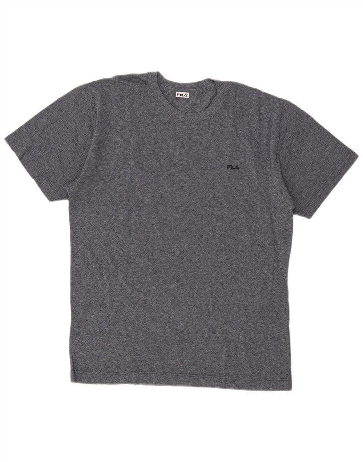 T-shirt Fila da uomo Top Large in cotone blu navy