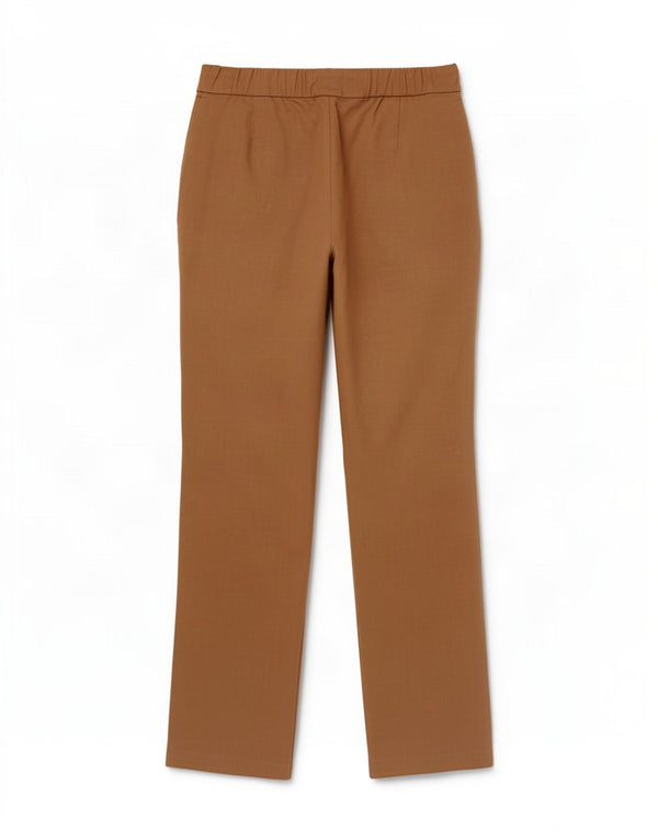 Pantaloni da abito slim da donna Marks & Spencer UK 10 piccoli W32 L28 Beige