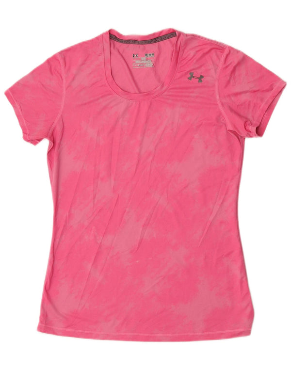 Maglietta Under Armour da donna Heat Gear UK 14 Medium Pink Tie Dye