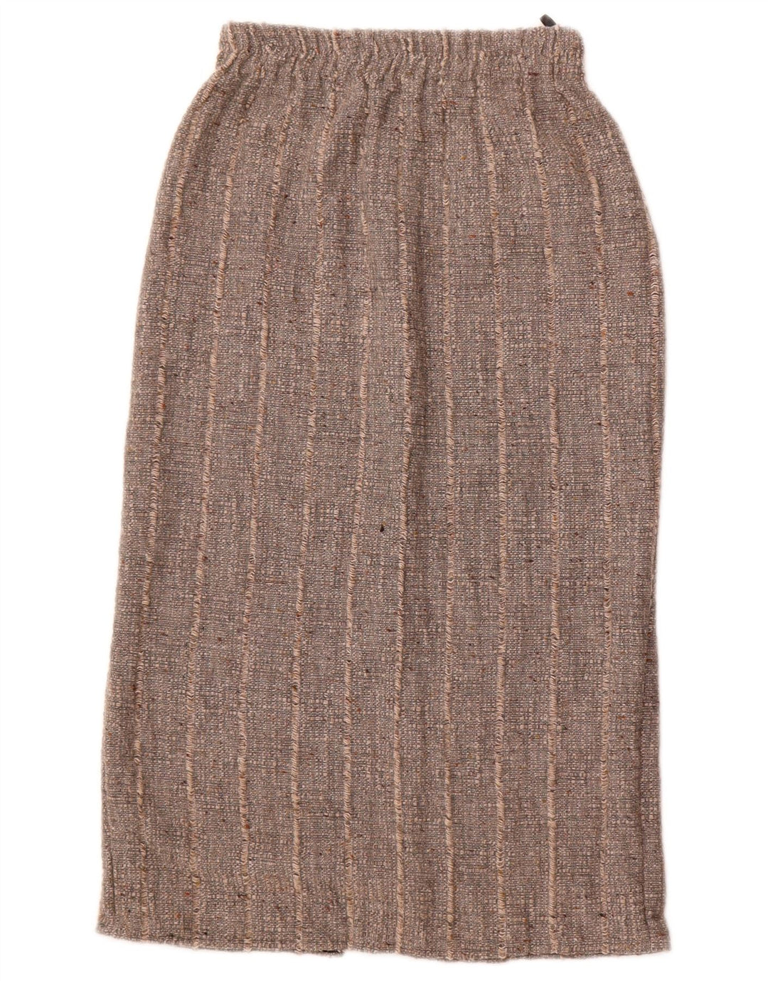 Gonna longuette da donna vintage W26 piccola in poliacrilico a righe grigie