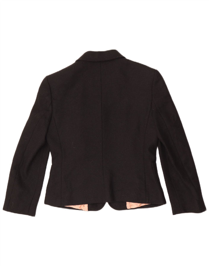Giacca Blazer a 3 Bottoni da Donna Sisley IT 46 Large Nera in Lana