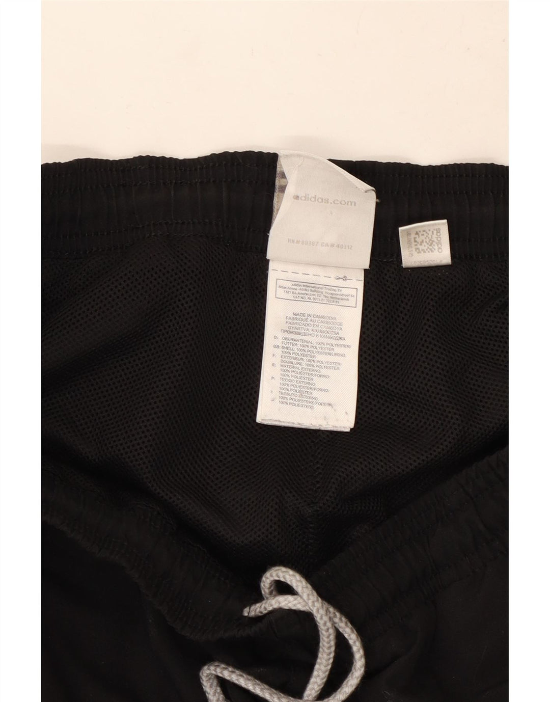 Pantaloni da tuta da uomo Adidas Joggers piccoli in poliestere nero