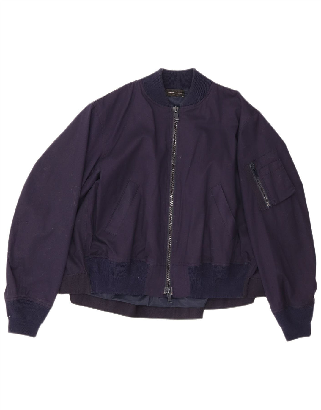 Giubbotto bomber da uomo Roberto Collina UK 36 piccolo cotone blu navy