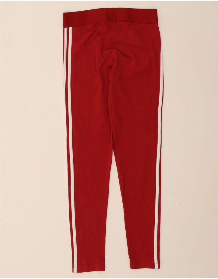 ADIDAS Womens Leggings UK 8/10 Small  Red Cotton Vintage Adidas and Second-Hand Adidas from Messina Hembry 