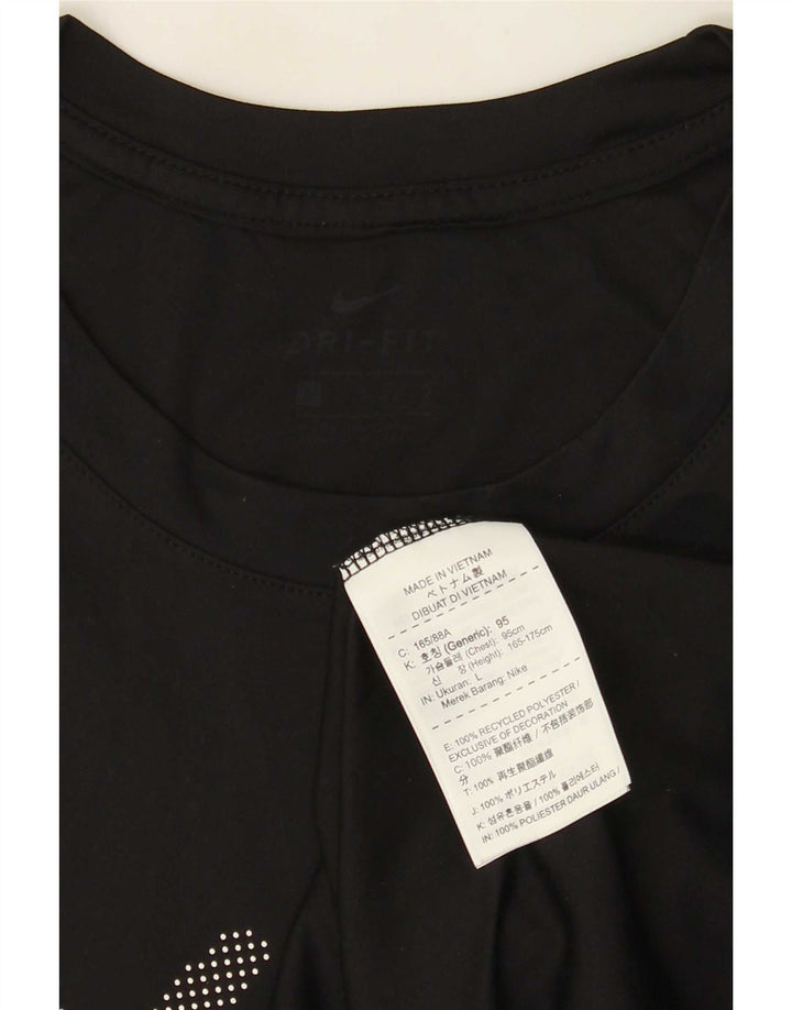 Canottiera grafica Nike Dri Fit da uomo, grande, nera, in poliestere