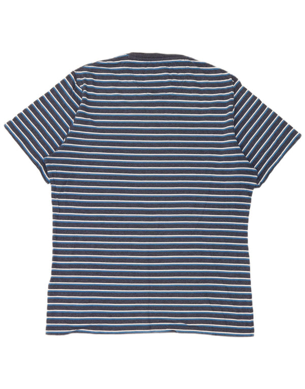 T-shirt da uomo Barbour Top in cotone a righe blu navy medio