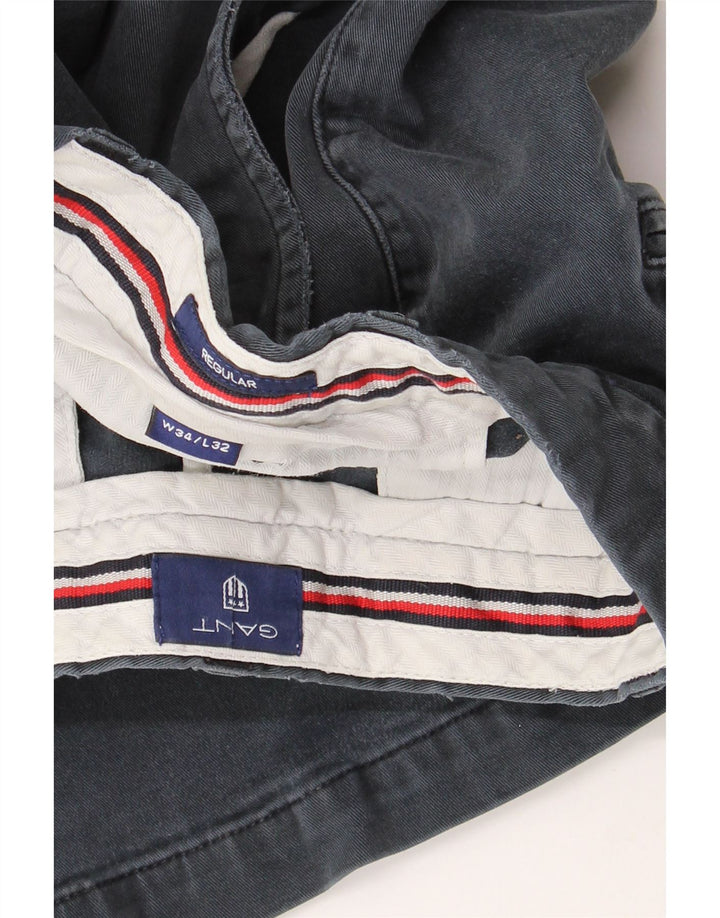 Pantaloni chino regolari da uomo Gant W34 L32 Blu Navy