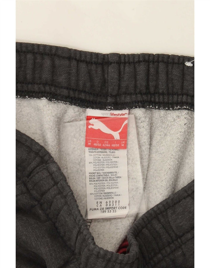 Pantaloni da tuta da uomo Puma in cotone grigio medio