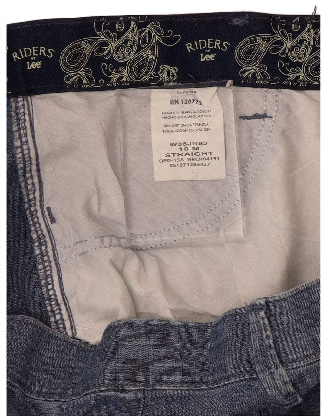 Pantaloni casual a vita alta da motociclista da donna LEE US 18 2XL W36 L31 Blu